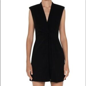ASOS Surplice Black Romper with Sash Tie Belt   Size 2